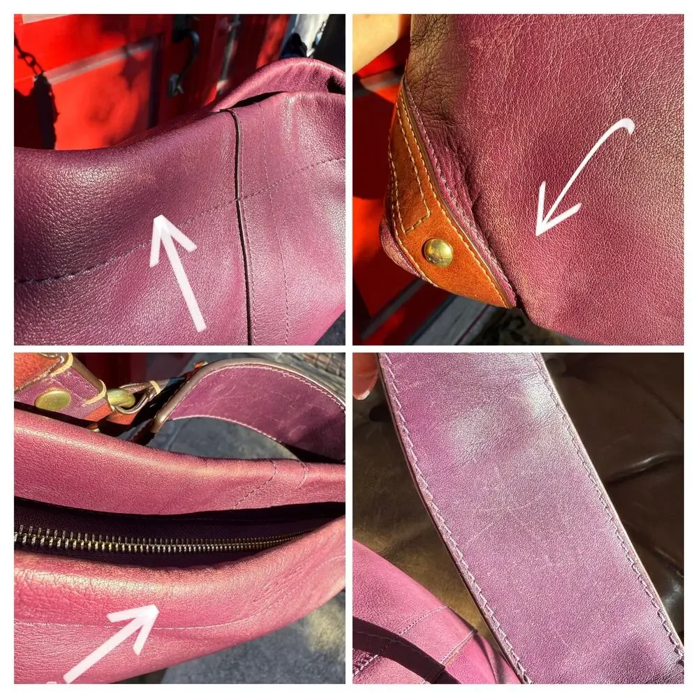 Coach Medium Carly Leather Hobo Bag Plum Purple Leather F0882-10615 2008